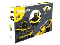 Hubelino knikkerbaan bouwset zwart/geel 246-delig - thumbnail