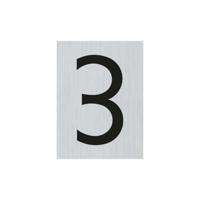 Bord Alulook Cijfer 3 - 44x60 mm zelfklevend. - thumbnail