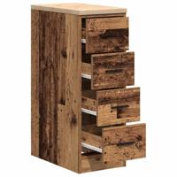 Garagekast 30x51x85 cm massief grenenhout oud hout - thumbnail