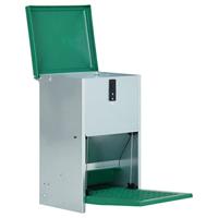 VidaXL Pluimveevoerbak automatisch met pedaal 8 kg - thumbnail