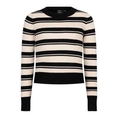 Striped Knitwear Cropped Black