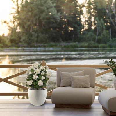 Geranium bol kunstplant 50cm UV Creme