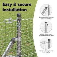 VidaXL Afrasteringspaal zilver 10 x 0,6 m (25 x 25 mm gaas) staal - thumbnail