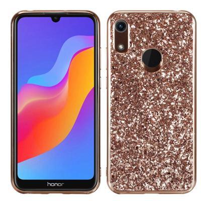 Glittery poeder schokbestendig TPU Case voor Huawei Honor Play 8A (Rose goud) Glittery poeder schokbestendig TPU Case voor Huawei Honor Play 8A (Rose goud)