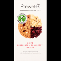 Prewett&apos;s Witte Chocolate + Cranberry Cookies 150 g bij Jumbo - thumbnail