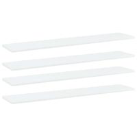 VidaXL Wandschappen 4 st 100x20x1,5 cm bewerkt hout wit - thumbnail