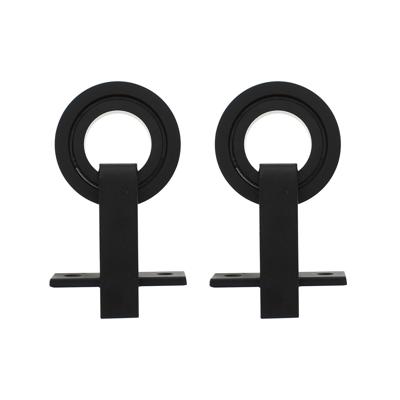 Intersteel | Set van 2 hangrollen Modern | Top | 155mm | Mat Zwart