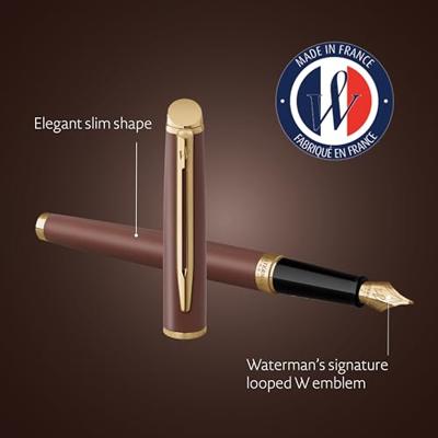 Waterman Hémisphère Metalic vulpen, fijn, koperrood GT, giftbox