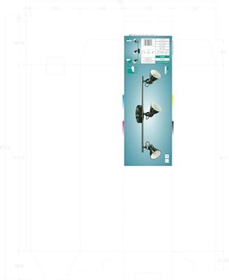 Eglo Landelijke plafondspotsSeras 3-lichts nikkel met creme - 96554