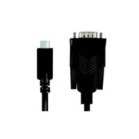 LogiLink Adapter Serieel [1x USB-C 2.0 stekker - 1x D-sub stekker 9-polig] 1.2 m Zwart - thumbnail