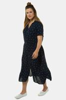 Ulla Popken Overhemdjurk, oversized schouders, bladerendessin - Grote Maten - thumbnail