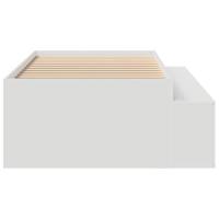 Opbergbedframe met opslag Wit 80 x 200 cm Bewerkt hout - thumbnail