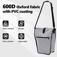 VidaXL Fietstas grijs 34 x 16 x 59 cm polyester - thumbnail