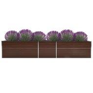 VidaXL Plantenbak verhoogd 400x80x45 cm gegalvaniseerd staal bruin