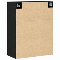Wandkast Zwart Eiken 69,5 x 34 x 90 cm Bewerkt hout - thumbnail