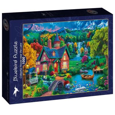 Colourful House near the Lake Puzzel 1000 Stukjes