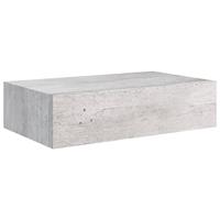 VidaXL Wandschap met lade 40x23,5x10 cm mdf betongrijs - thumbnail