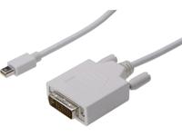 ASSMANN Mini DisplayPort naar DVI adapterkabel, mini DP 1.1a, DVI (24+1), 3 meter, wit - thumbnail