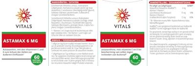 Vitals Astamax 6mg Softgels Vitals Astamax 6mg Softgels