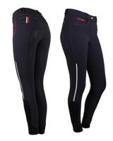 QHP Rijbroek Coco anti-slip zitvlak donkerblauw maat:36 - thumbnail