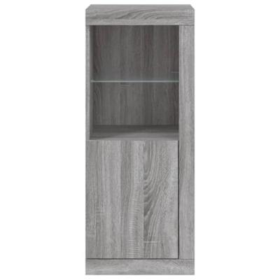 Dressoir met LED-verlichting 41x37x100 cm grijs sonoma eiken