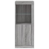 Dressoir met LED-verlichting 41x37x100 cm grijs sonoma eiken - thumbnail