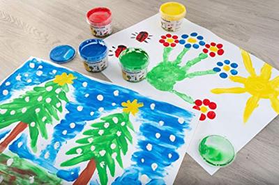 Eberhard Faber EF-578806 Vingerverf 100ml Geel, Rood, Blauw, Groen, Wit, Zwart Eberhard Faber EF-578806 Vingerverf 100ml Geel, Rood, Blauw, Groen, Wit, Zwart