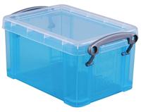 Really Useful Box 0,7 liter, transparant helblauw - thumbnail