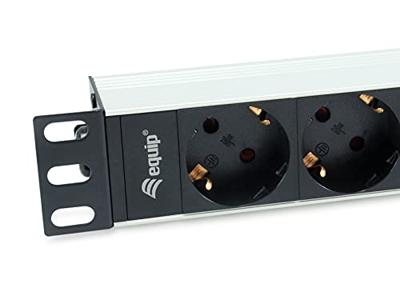 Equip 333311 energiedistributie 1U Zwart, Zilver 4 AC-uitgang(en)