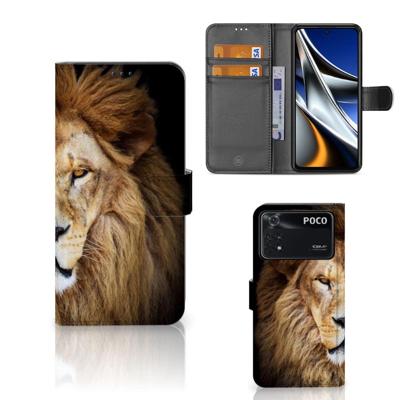 Xiaomi Poco X4 Pro 5G | Telefoonhoesje | Met pasjeshouder | Leeuw