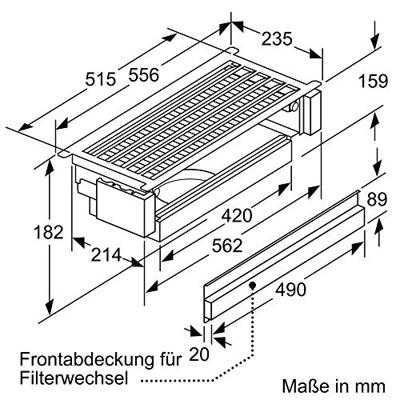 Bosch DWZ1IX1C6 Afzuigkap geïntegreerd - thumbnail