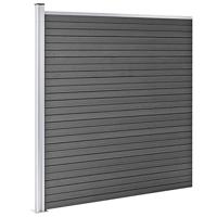 VidaXL Schuttingpaneel 175x186 cm hkc zwart - thumbnail