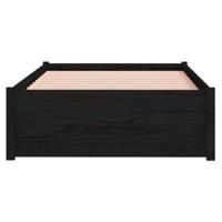 Bedframe massief hout zwart 75x190 cm 2FT6 Small Single - thumbnail