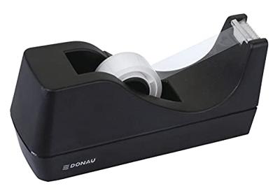 DONAU plakbandafroller, voor rollen van 19 mm x 33 m, zwart