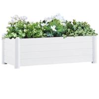 Plantenbak verhoogd 100x43x35 cm PP wit - thumbnail
