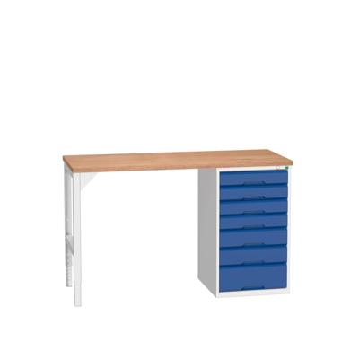 Bott Verso Werkbank | 7 Lades | Breedte 1500mm | Multiplex | RAL 5010 - 16921901.11