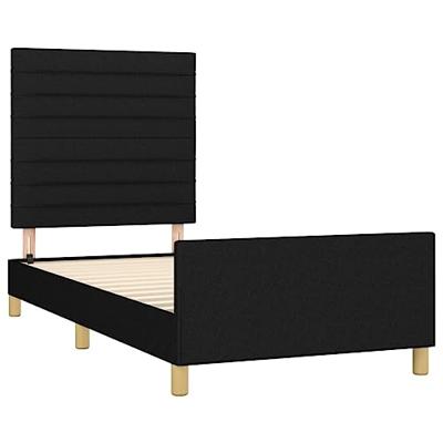 Bedframe zonder matras 100x200 cm stof zwart