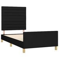 Bedframe zonder matras 100x200 cm stof zwart - thumbnail