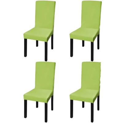 VidaXL Stoelhoezen 4 st stretch recht groen