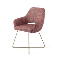 Jesper Home Yanai eetkamerstoel Berry Bars cross gold - thumbnail