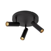 Lucide GRADO - Plafondspot - Ø 25 cm - 3xGU10 (MR11) - Zwart - thumbnail