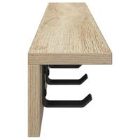 Wandgemonteerde kapstok Sonoma eiken 60 x 10.5 x 10.5 cm - thumbnail