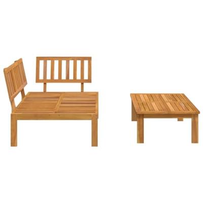 2-delige Loungeset pallet massief acaciahout - thumbnail