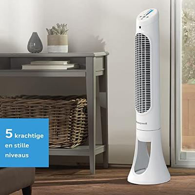 Honeywell HYF260E4 Torenventilator 23 W (Ø x h) 25 cm x 1020 mm Wit LED-display, Dimbaar, Met afstandsbediening, Oscillerend, Timer Honeywell HYF260E4 Torenventilator 23 W (Ø x h) 25 cm x 1020 mm Wit LED-display, Dimbaar, Met afstandsbediening, Oscillerend, Timer