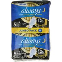 Always Maandverband ultra secure nacht extra (16 Stuks) - thumbnail