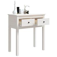 Wandtafel 70x35x75 cm massief grenenhout wit - thumbnail