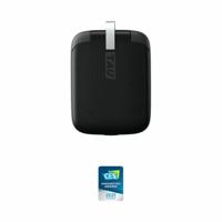 TAU mini powerbank voor aan je sleutelhanger (1400 mAh) met geïntegreerde kabel - 3 in 1 sleutelbos powerbank - Zwart - thumbnail