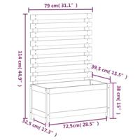 Plantenbak met rek 79x39,5x114 cm massief douglashout - thumbnail