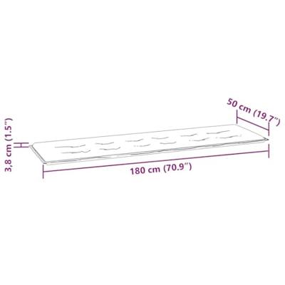 VidaXL Tuinbankkussen 180x50x3 cm oxford stof marineblauw