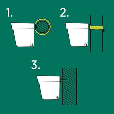 Balkonbak set Conny ø16 cm - steengrijs